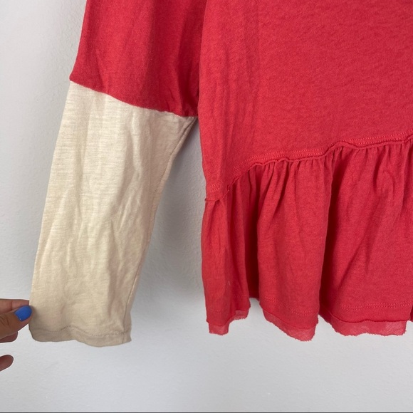 NWT Free People Women's Heart of Mine Colorblock Peplum Top size M - Picture 10 of 11